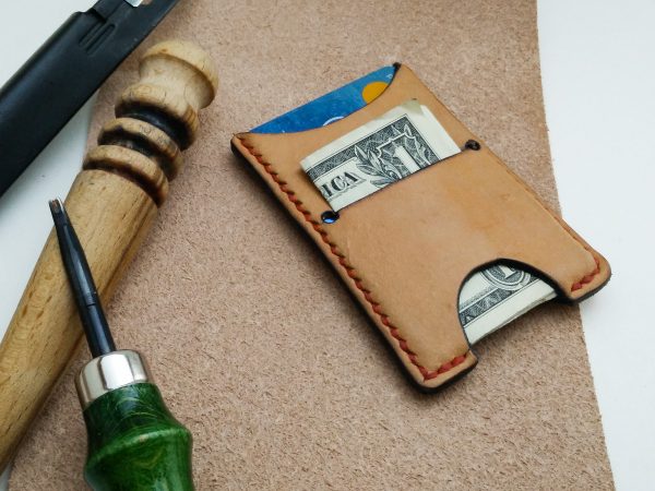 talkers slimline wallet in vegtan leather 1